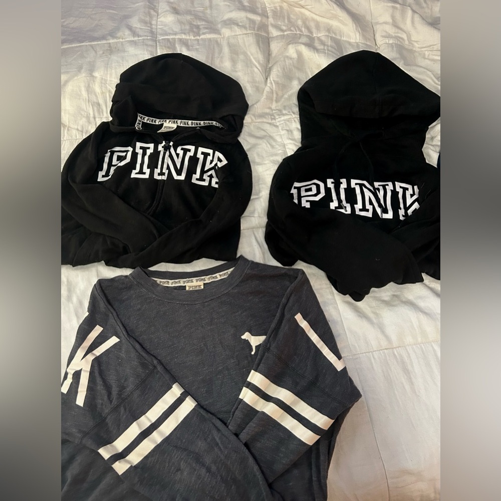 🤍PINK VICTORIA SECRET HOODIE BUNDLE🖤